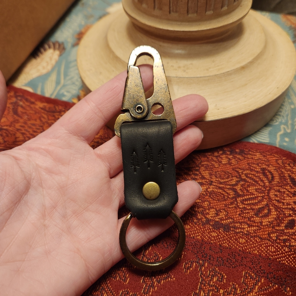 PLG Black Short Keychain